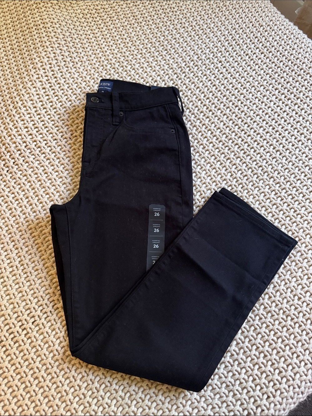 J Crew Factory black essential straight jeans